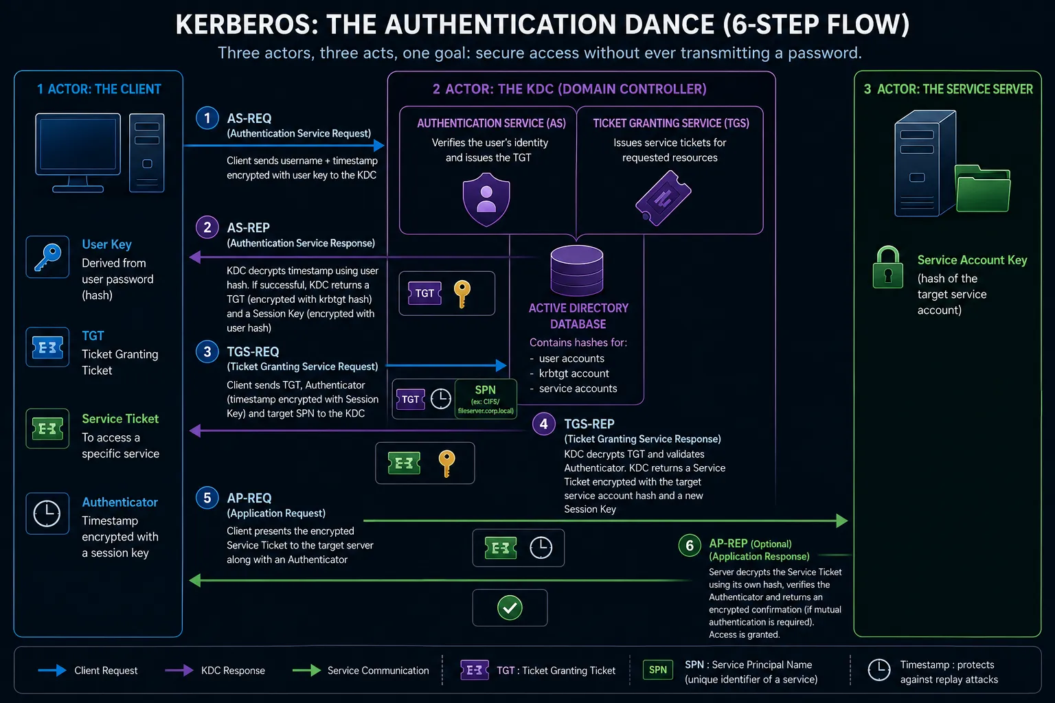 Kerberos Authentication Dance