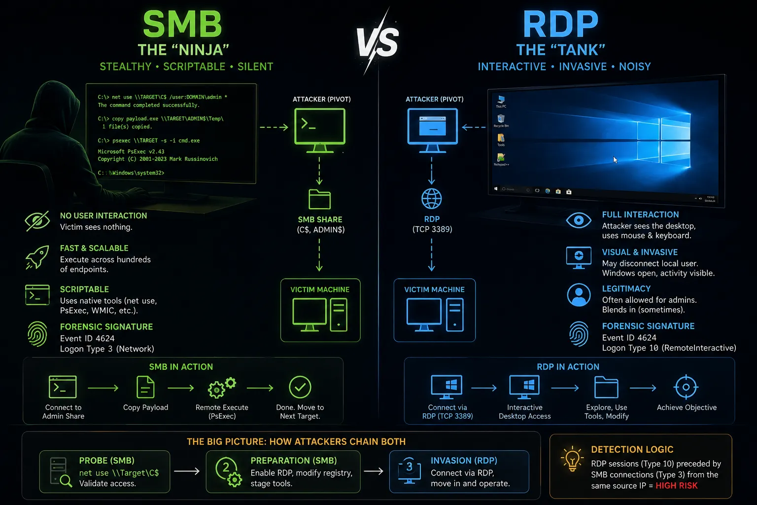 SMB vs RDP
